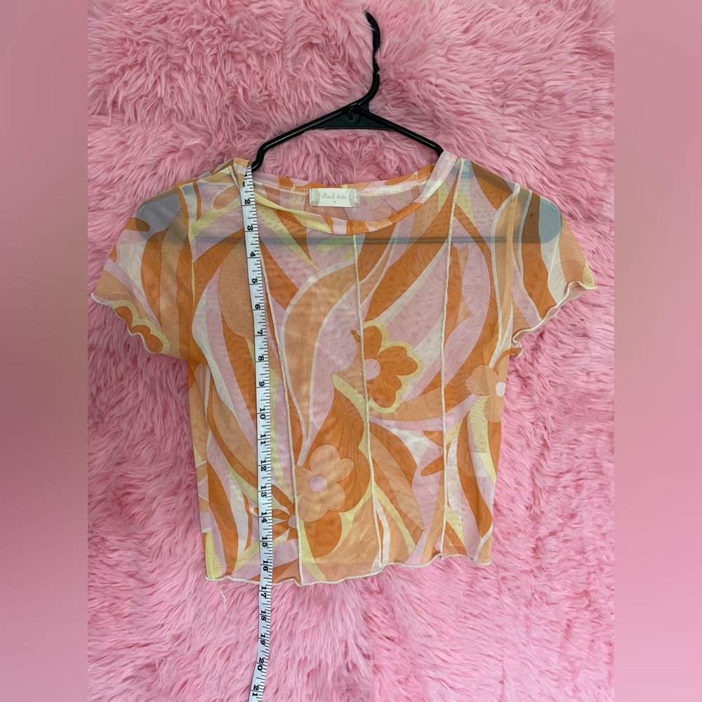 Altar’s State 70s Styled Sheer Top